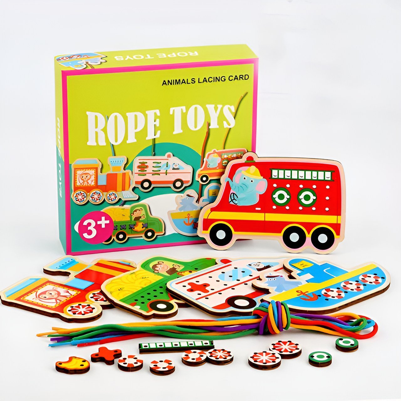 لعبة تعليمية للضم - خشب (سيارات) - KIDSBOX