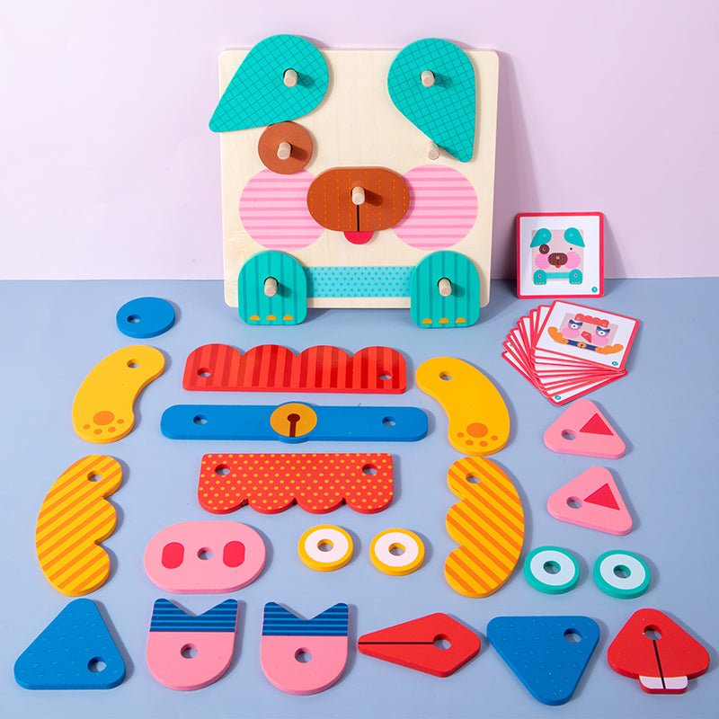 لعبة تانجرام الحيوانات ملون - KIDSBOX