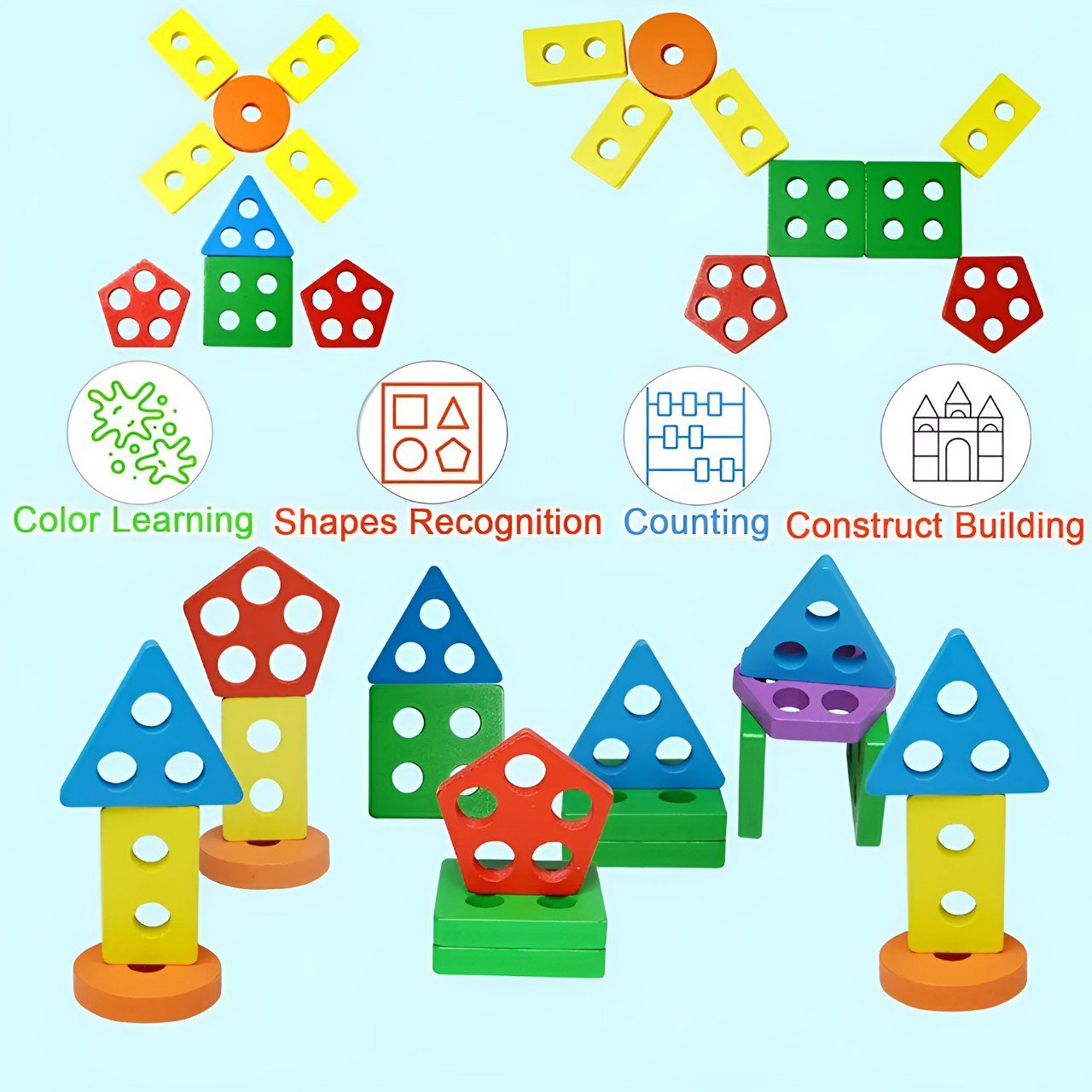 لعبة ترتيب الأشكال الهندسية - KIDSBOX