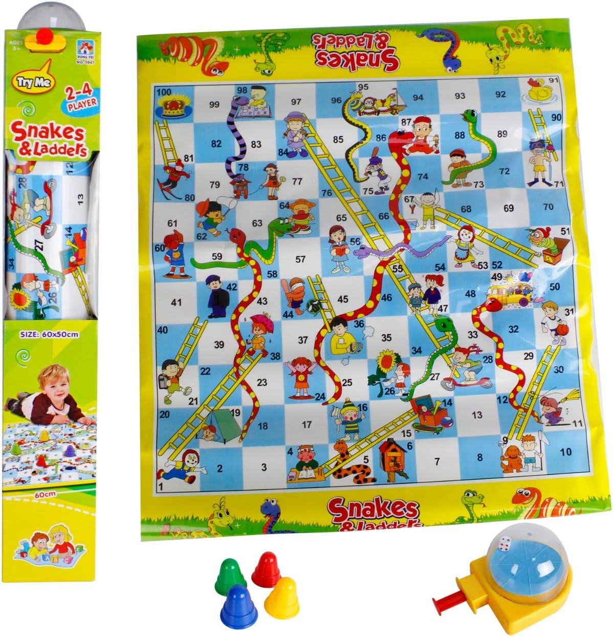 لوحة العاب السلم والثعبان - KIDSBOX
