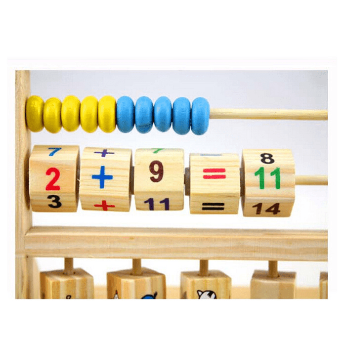 لوح الاعداد الخشبي مع ساعة - KIDSBOX