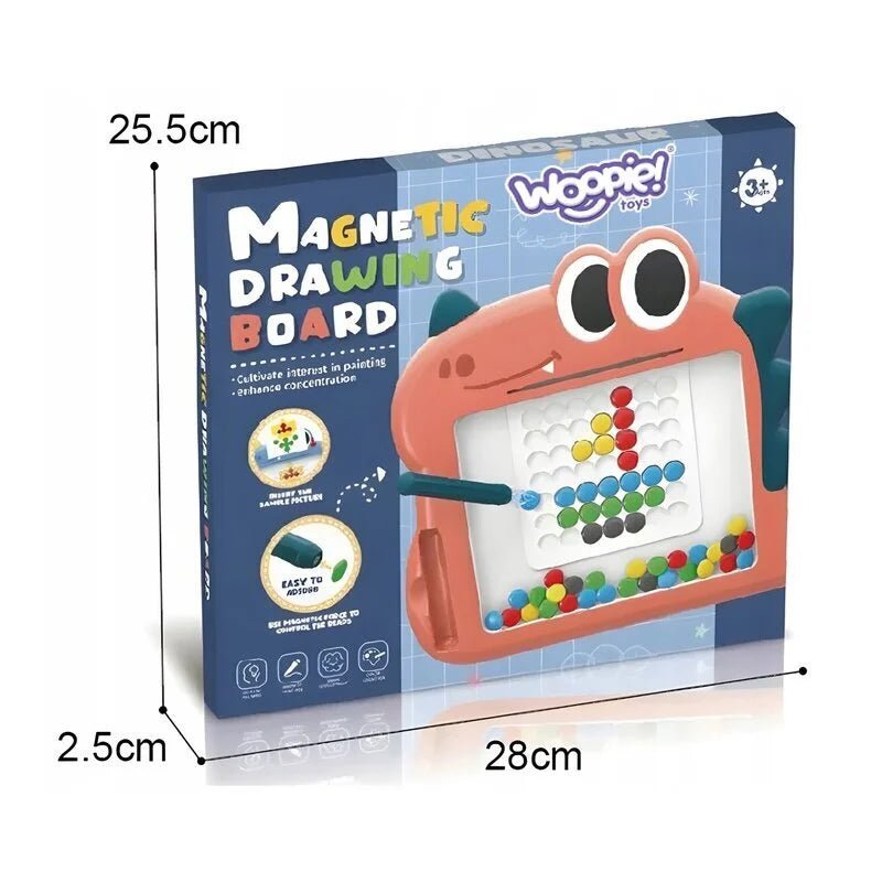 لوحة رسم مغناطيسية (زهري) - KIDSBOX