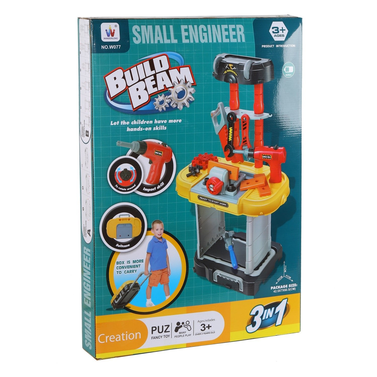 مجموعة أدوات 3 في 1 - KIDSBOX