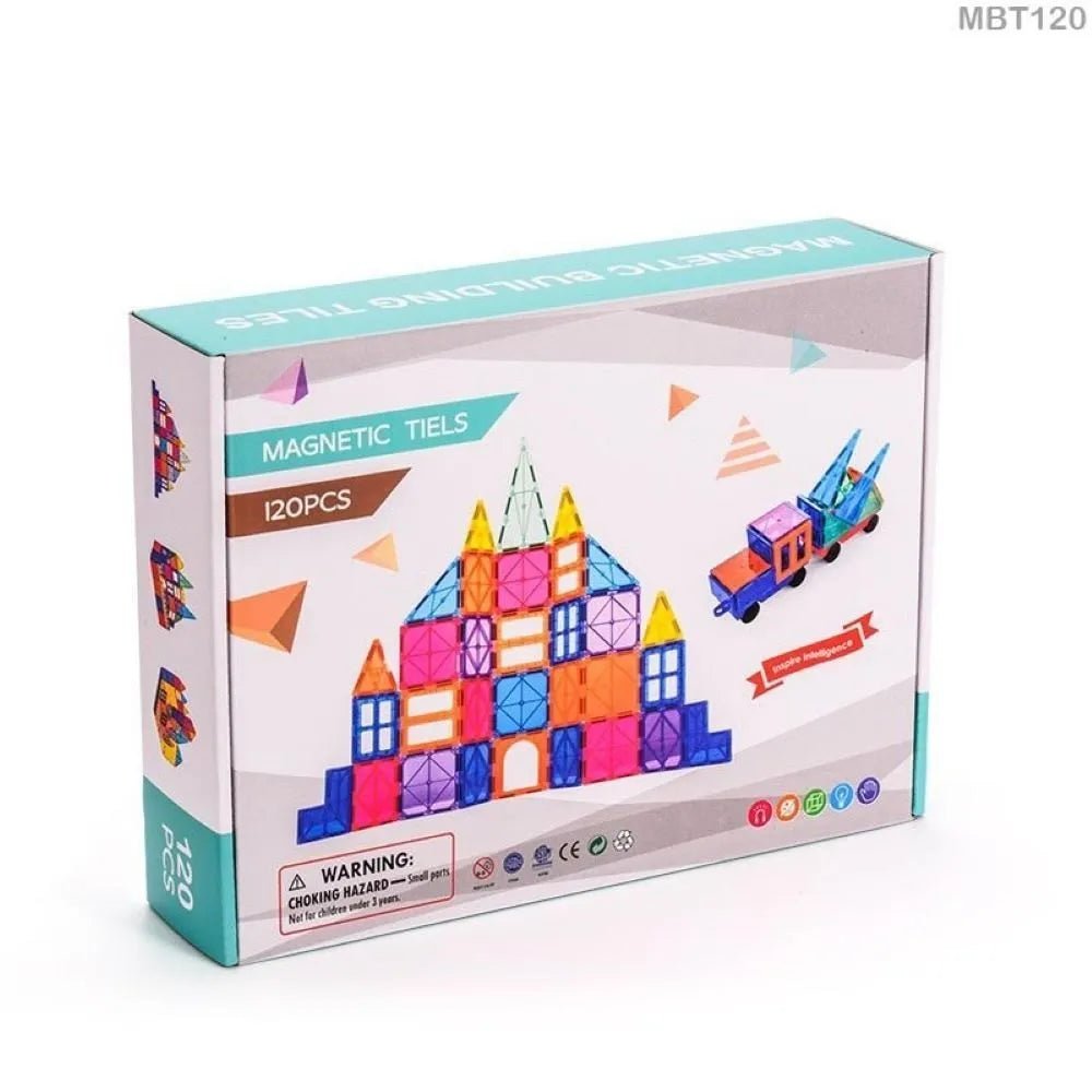 مجموعة البناء المغناطيسية 120 قطعة (حجم 7.5 سم) - KIDSBOX