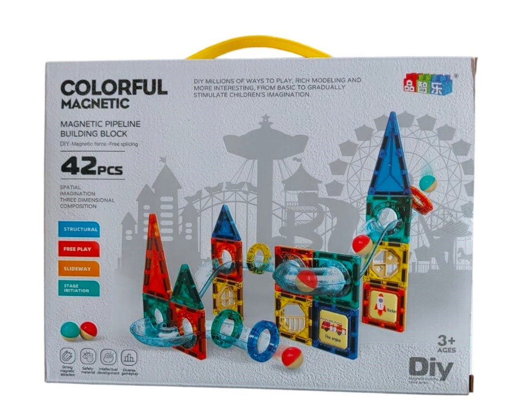 مجموعة البناء المغناطيسية 42قطعة - KIDSBOX