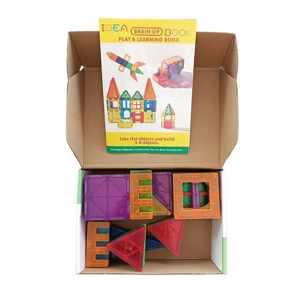 مجموعة البناء المغناطيسية 60 قطعة (حجم 7.5 سم) - KIDSBOX