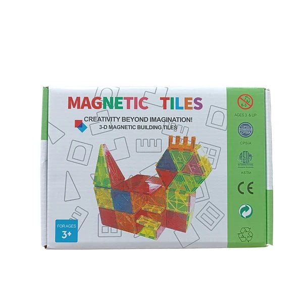 مجموعة البناء المغناطيسية 60 قطعة (حجم 7.5 سم) - KIDSBOX