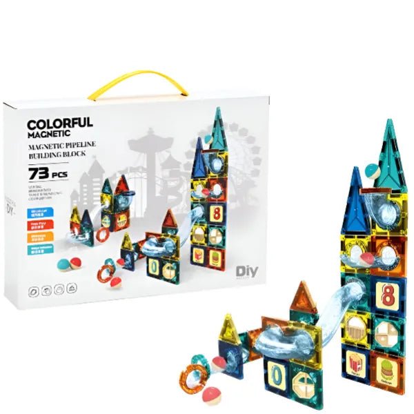 مجموعة البناء المغناطيسية 73 قطعة - KIDSBOX