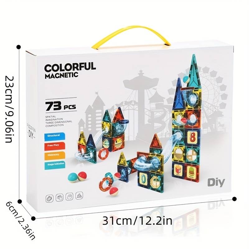 مجموعة البناء المغناطيسية 73 قطعة - KIDSBOX