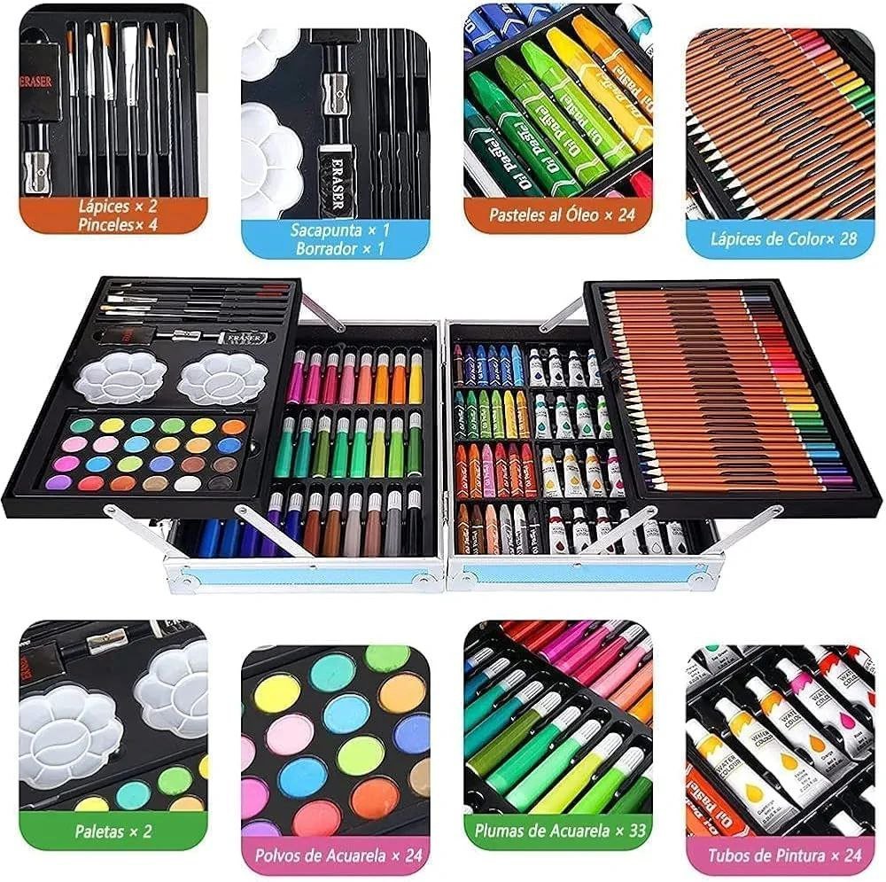 مجموعة الرسم والتلوين (الفضاء) 145 قطعة - KIDSBOX