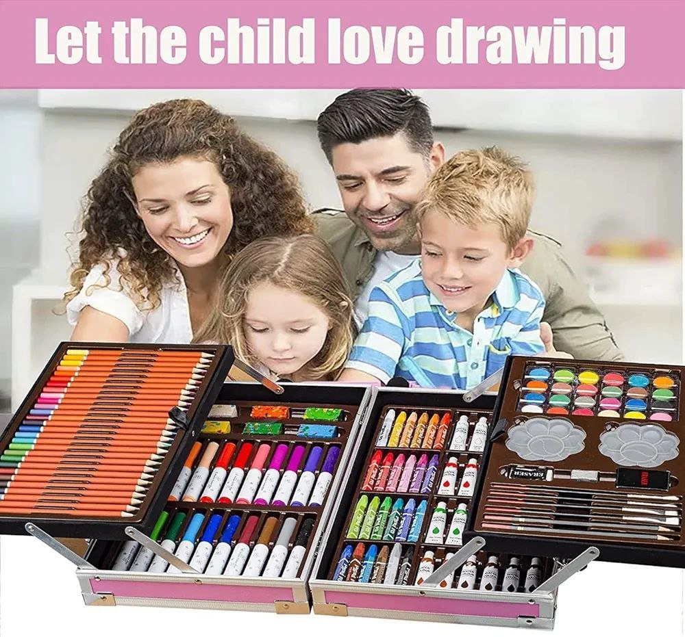 مجموعة الرسم والتلوين (الفضاء) 145 قطعة - KIDSBOX