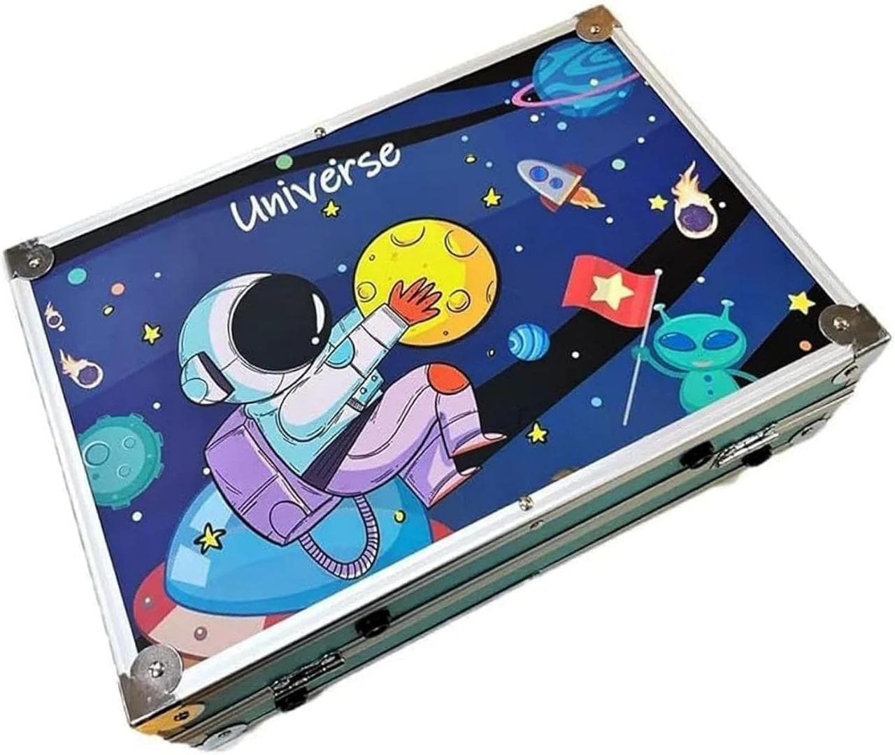 مجموعة الرسم والتلوين (الفضاء) 145 قطعة - KIDSBOX