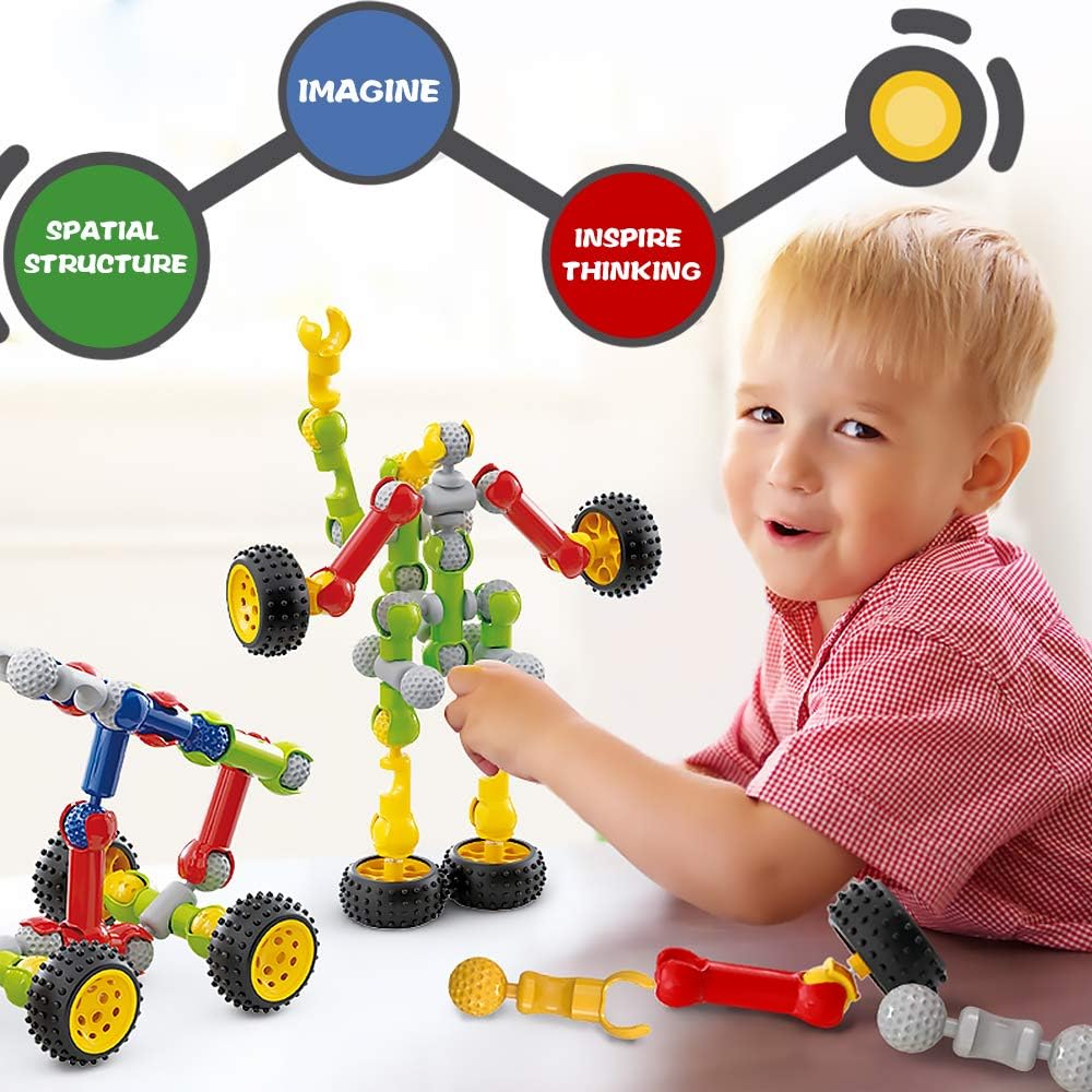 مجموعة بناء مفصلية 56 قطعة - KIDSBOX