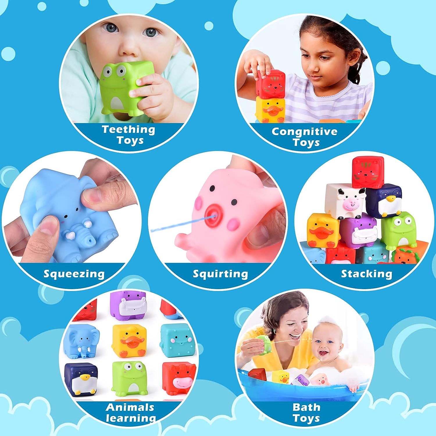 مكعبات الحيوانات والبناء للبيبي - KIDSBOX