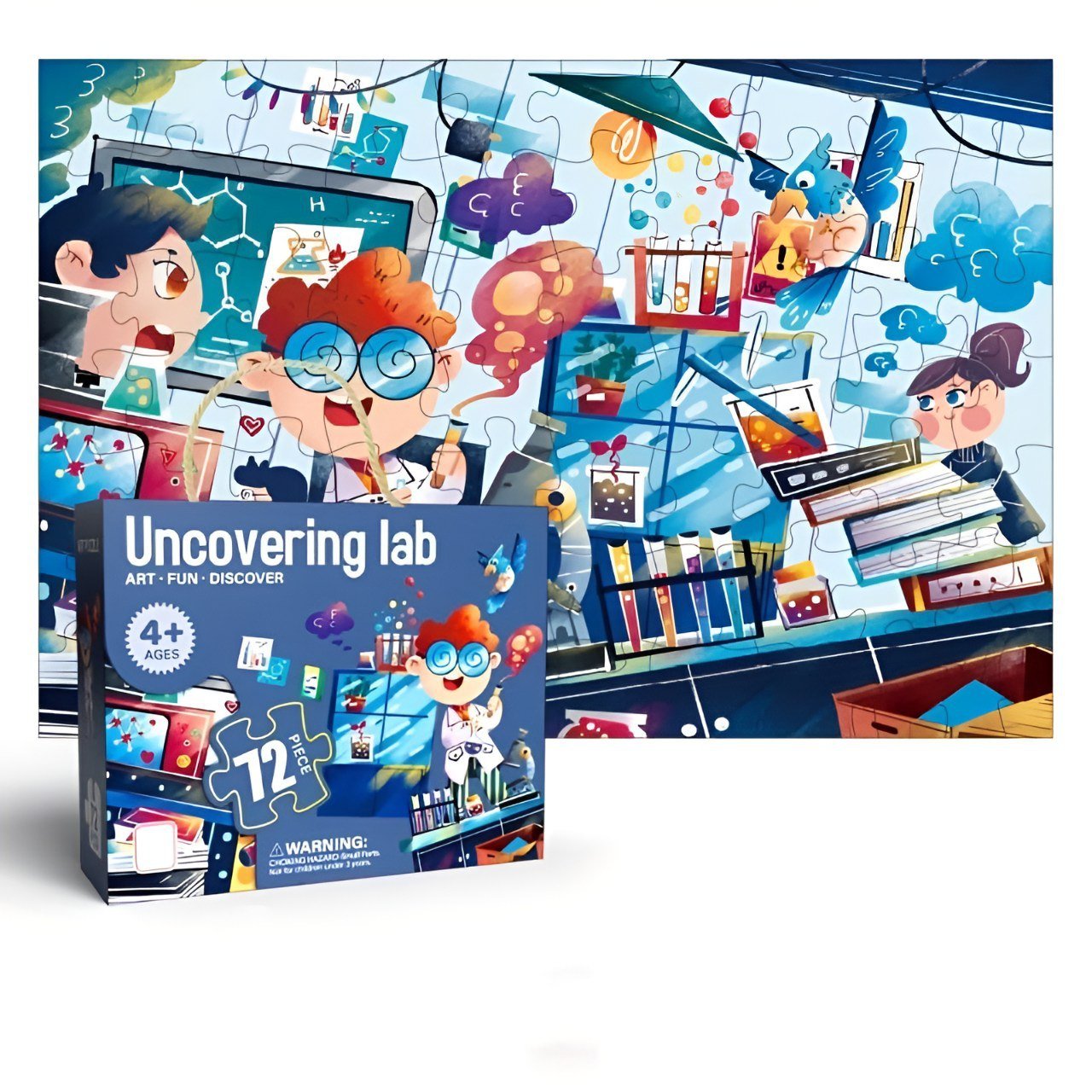 (مختبر) حقيبة بازل 72 قطعة حجم كبير - KIDSBOX