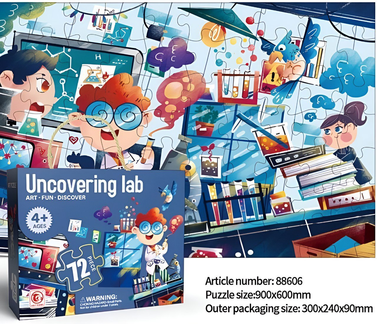(مختبر) حقيبة بازل 72 قطعة حجم كبير - KIDSBOX