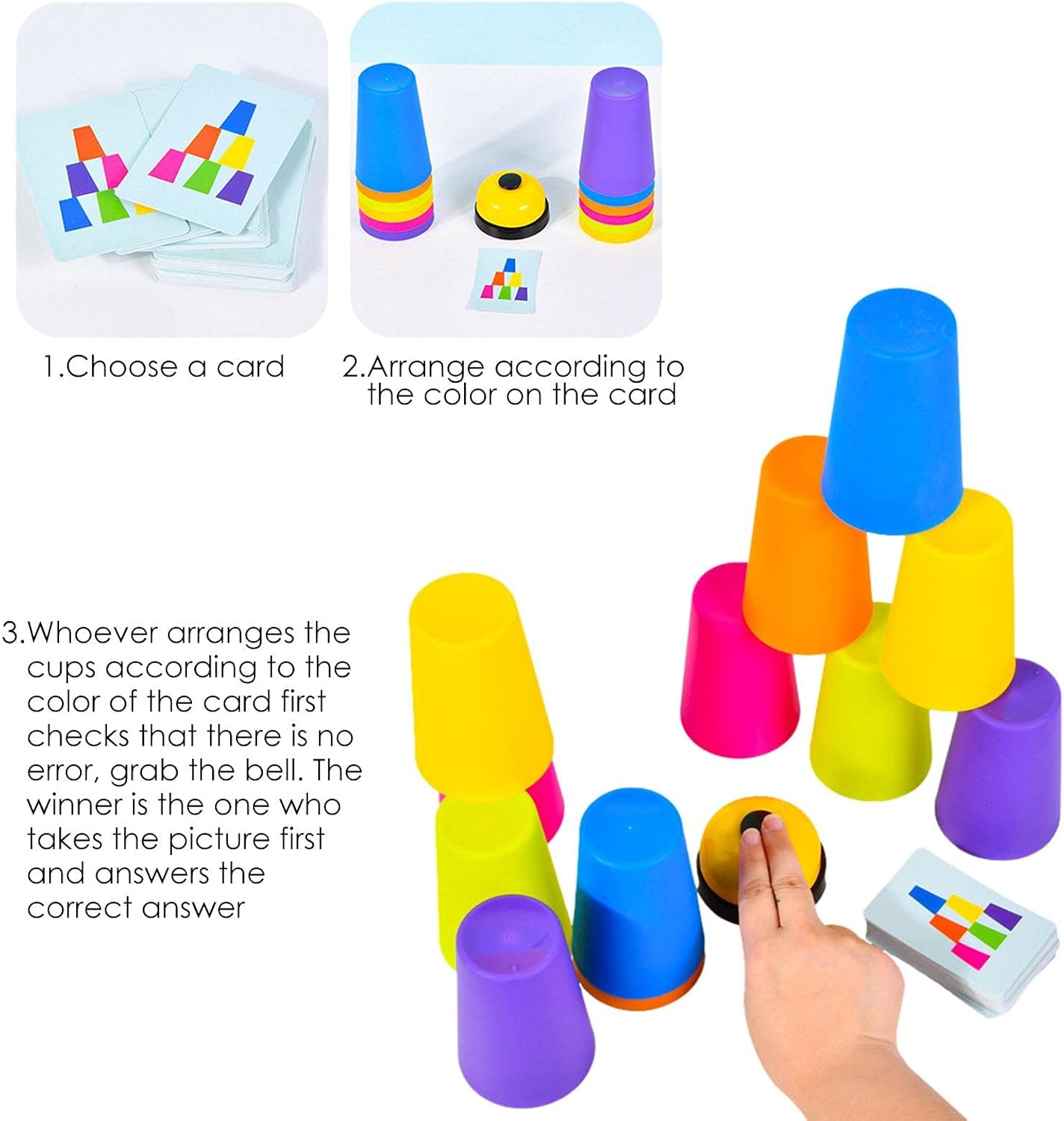 مطابقة الأكواب الملونة - KIDSBOX