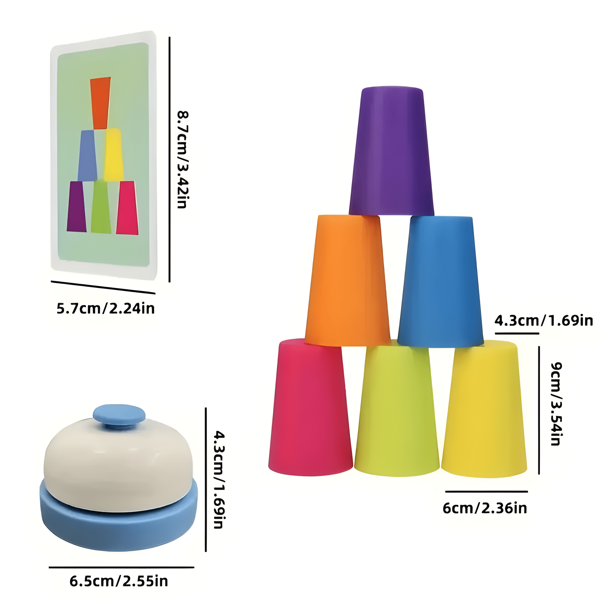 مطابقة الأكواب الملونة - KIDSBOX