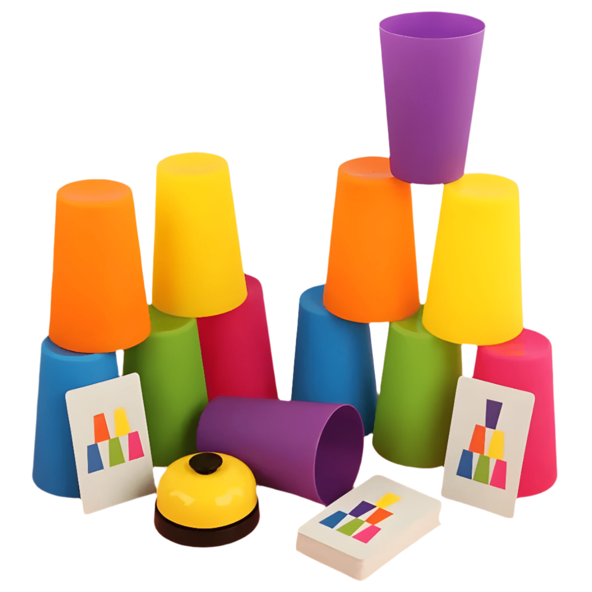 مطابقة الأكواب الملونة - KIDSBOX