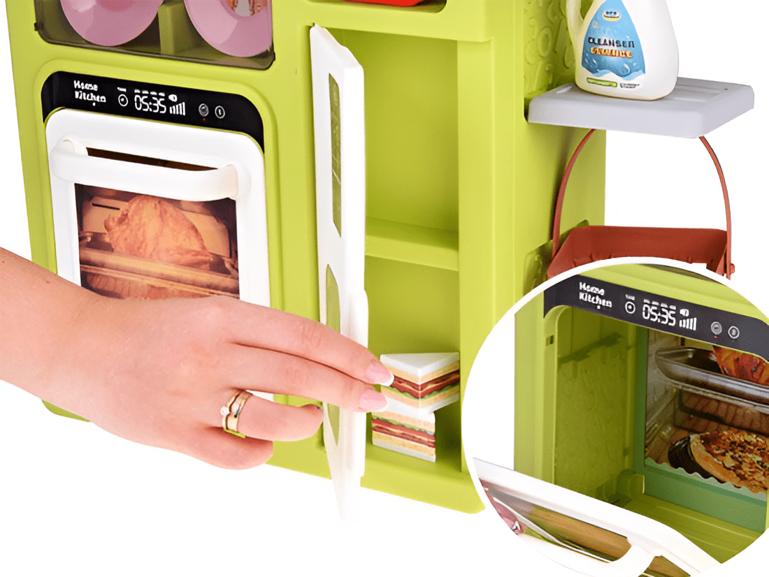 مطبخ للأطفال بأصوات وإضاءة - لون أخضر - KIDSBOX