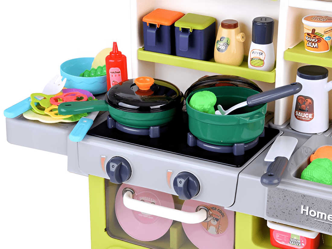 مطبخ للأطفال بأصوات وإضاءة - لون أخضر - KIDSBOX
