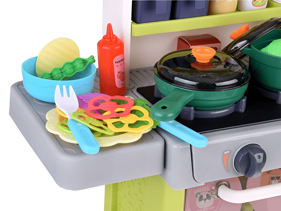 مطبخ للأطفال بأصوات وإضاءة - لون أخضر - KIDSBOX