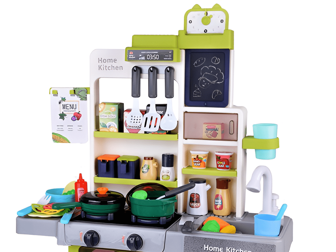 مطبخ للأطفال بأصوات وإضاءة - لون أخضر - KIDSBOX