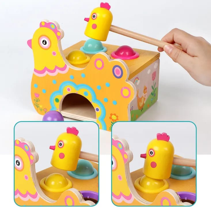 مطرقة الدجاجة المرحة - KIDSBOX