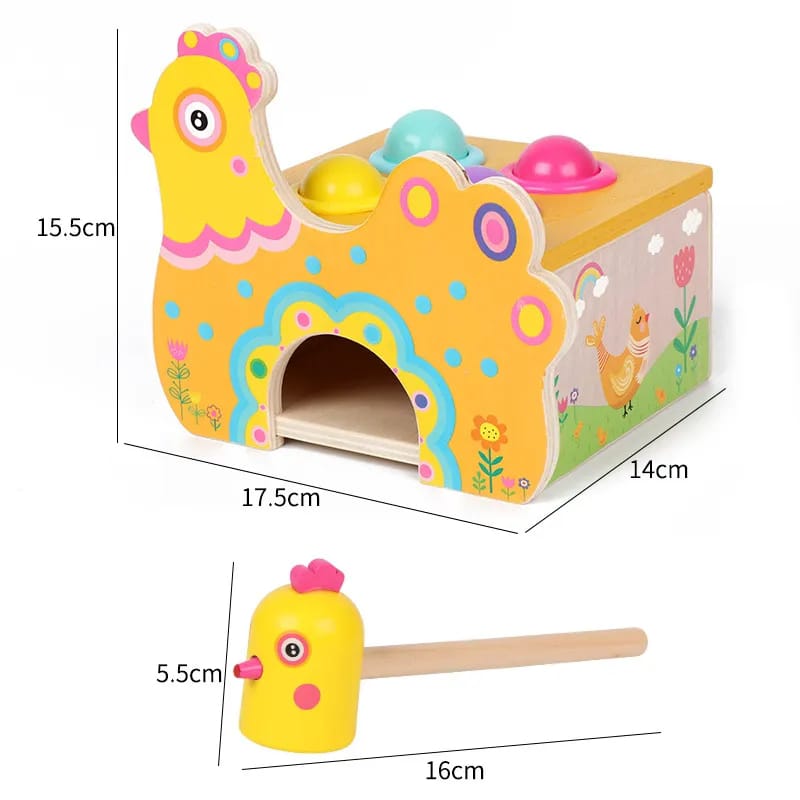 مطرقة الدجاجة المرحة - KIDSBOX