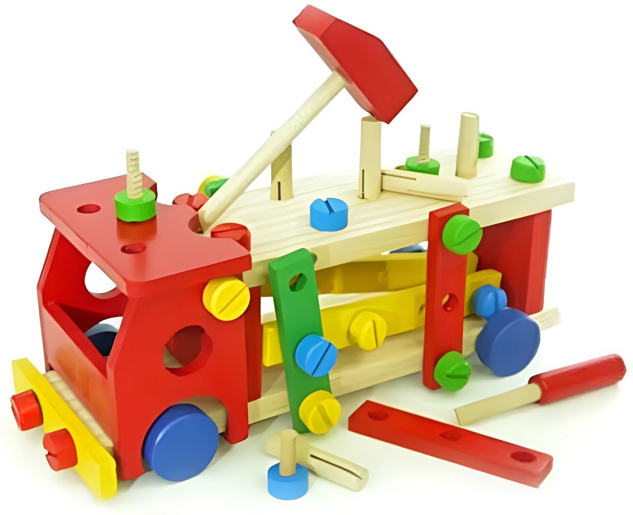 مطرقة و مركبة قابلة لإعادة التجميع 2 في 1 - KIDSBOX