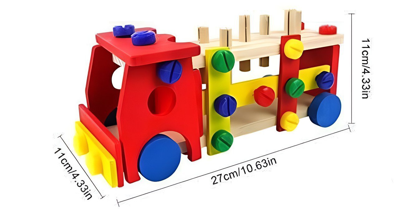 مطرقة و مركبة قابلة لإعادة التجميع 2 في 1 - KIDSBOX