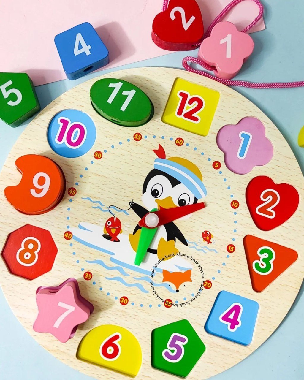 ساعة تعليمية خشب - KIDSBOX
