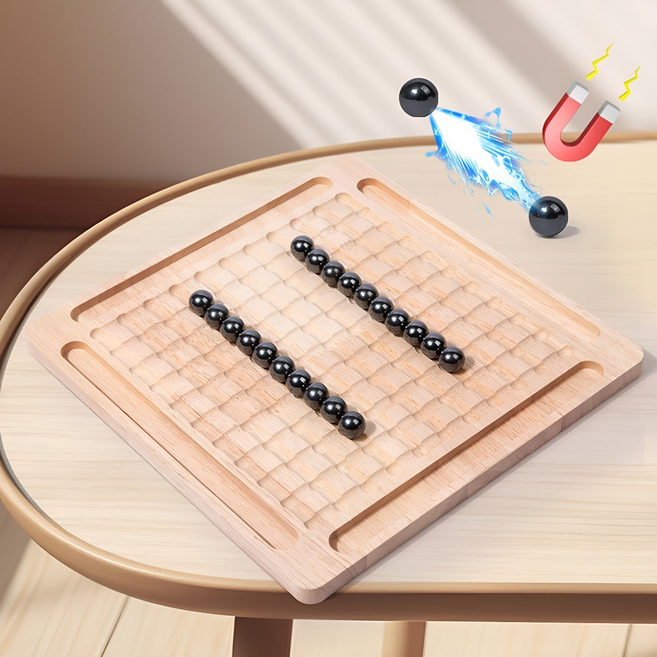 شطرنج مغناطيس - خشب - KIDSBOX