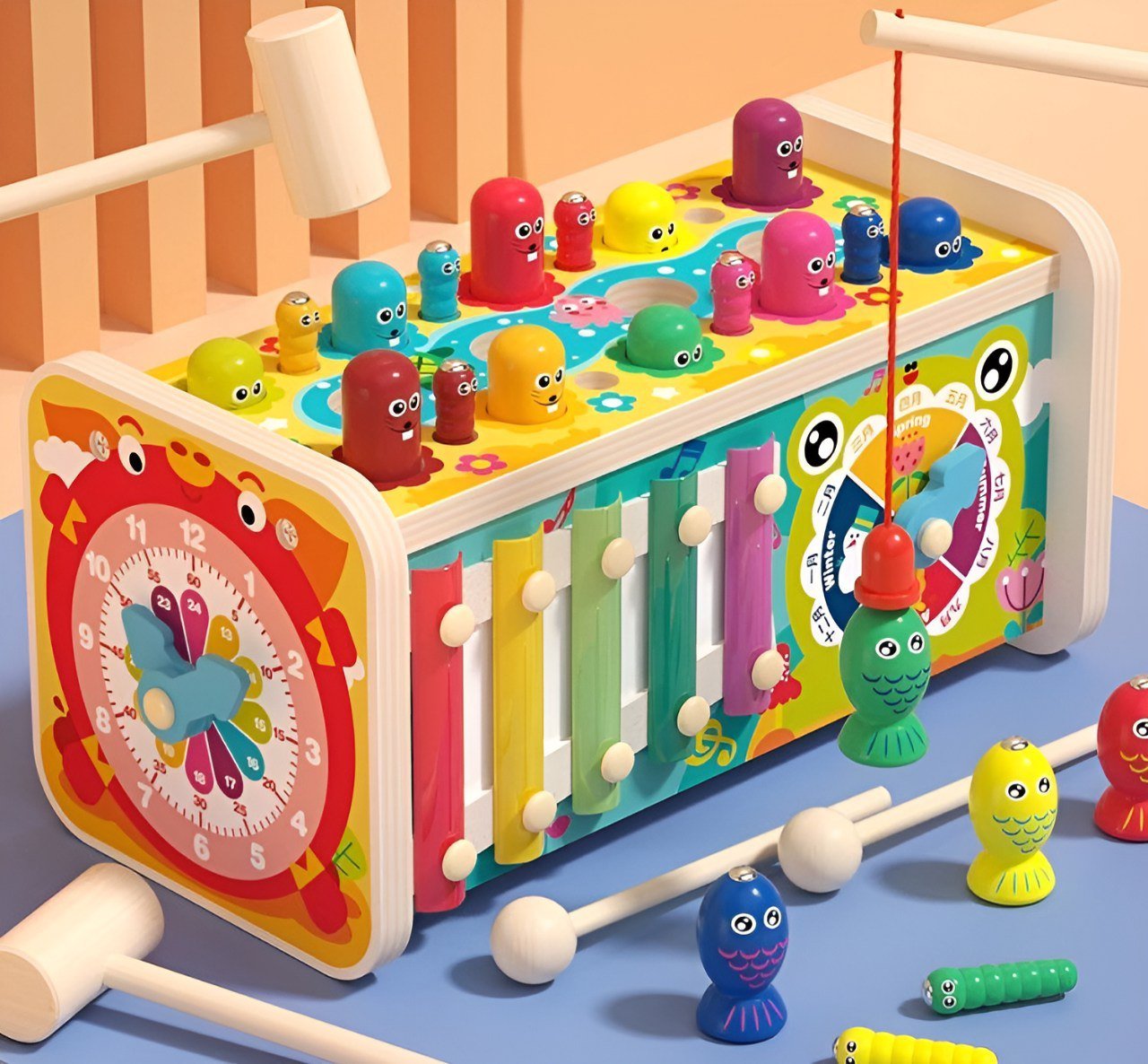 صندوق الأنشطة 4 *1 - العاب الطرق صيد - شكل أسد - KIDSBOX
