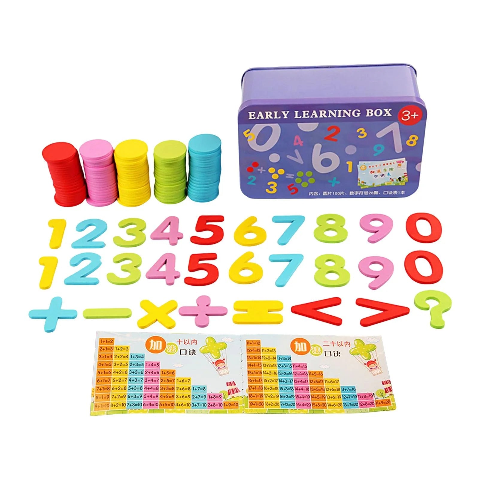 صندوق الارقام - خشب - KIDSBOX