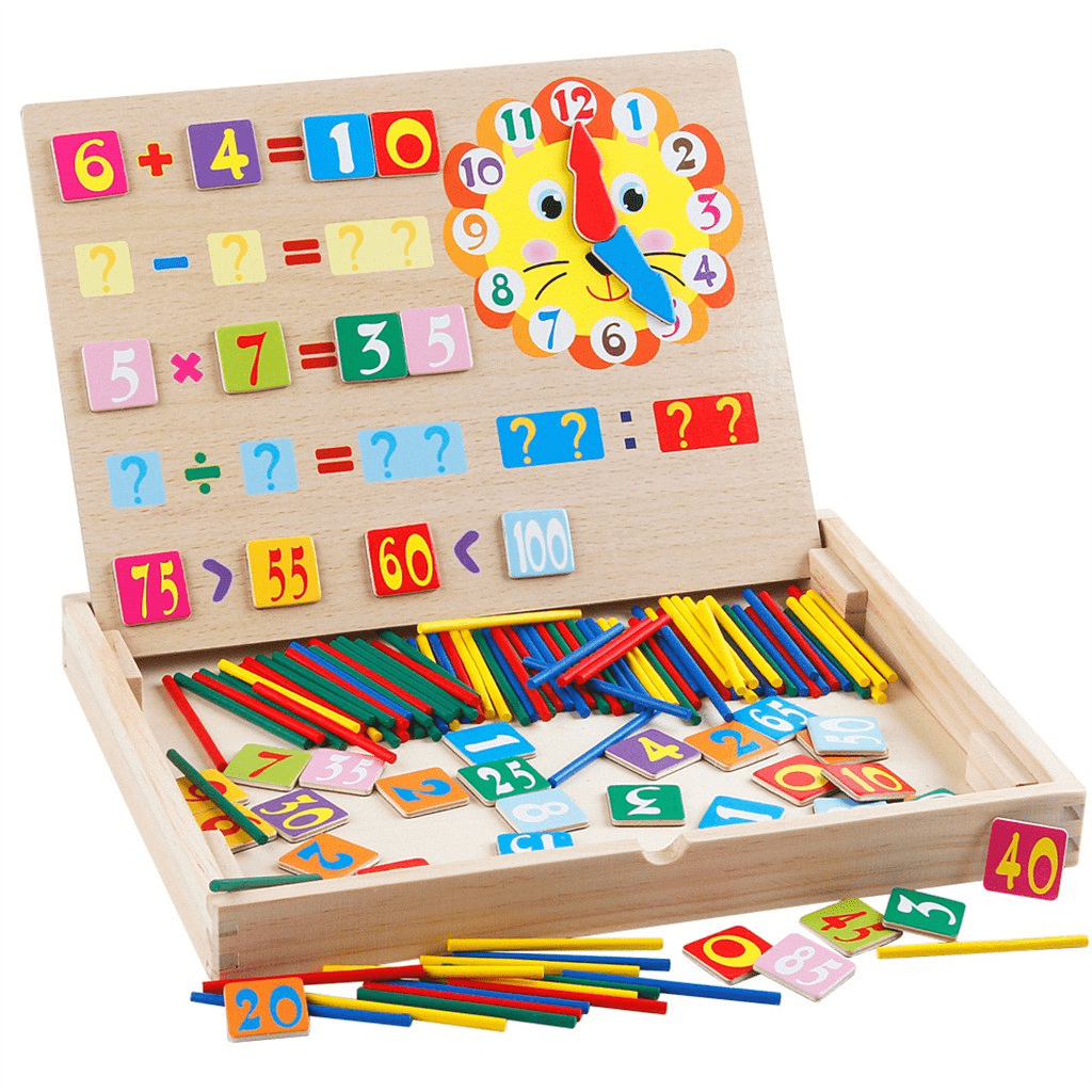 صندوق الرياضيات المغناطيسي - خشب - KIDSBOX