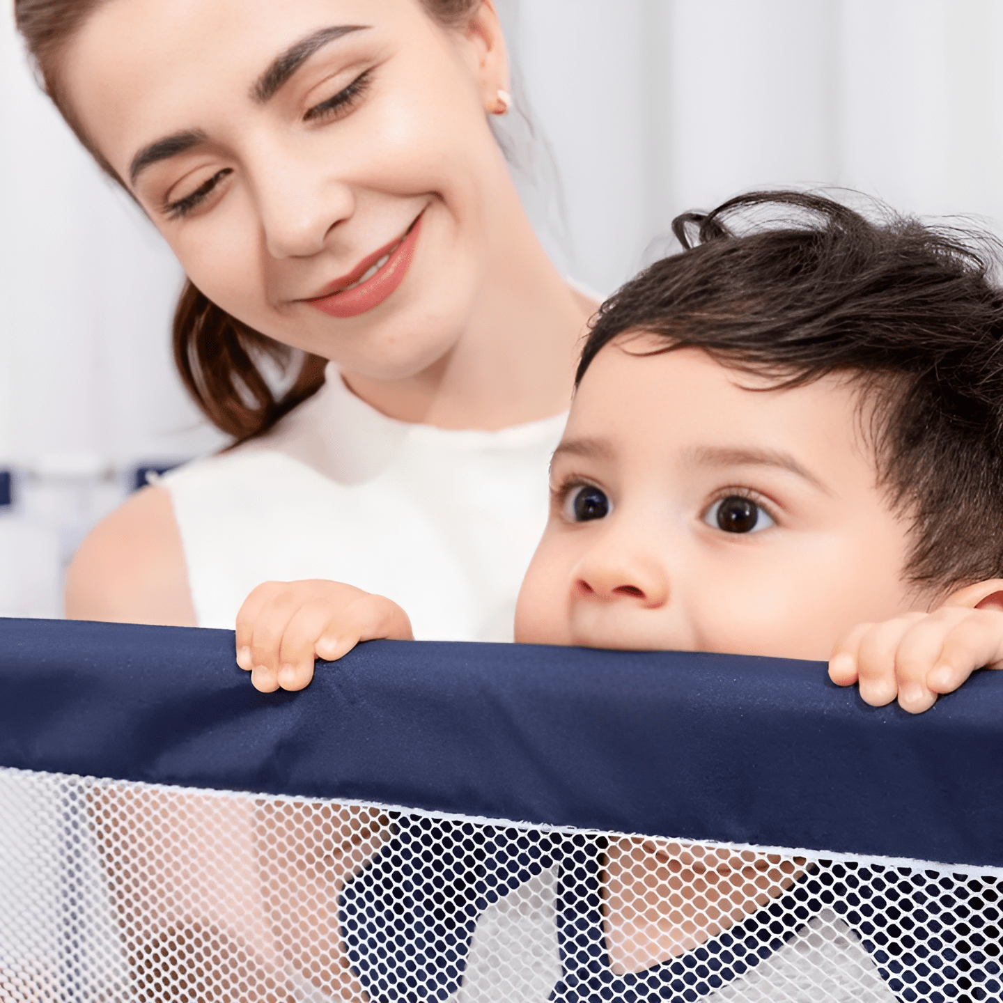 سياج لعب محمول للأطفال - لون أرزق - KIDSBOX
