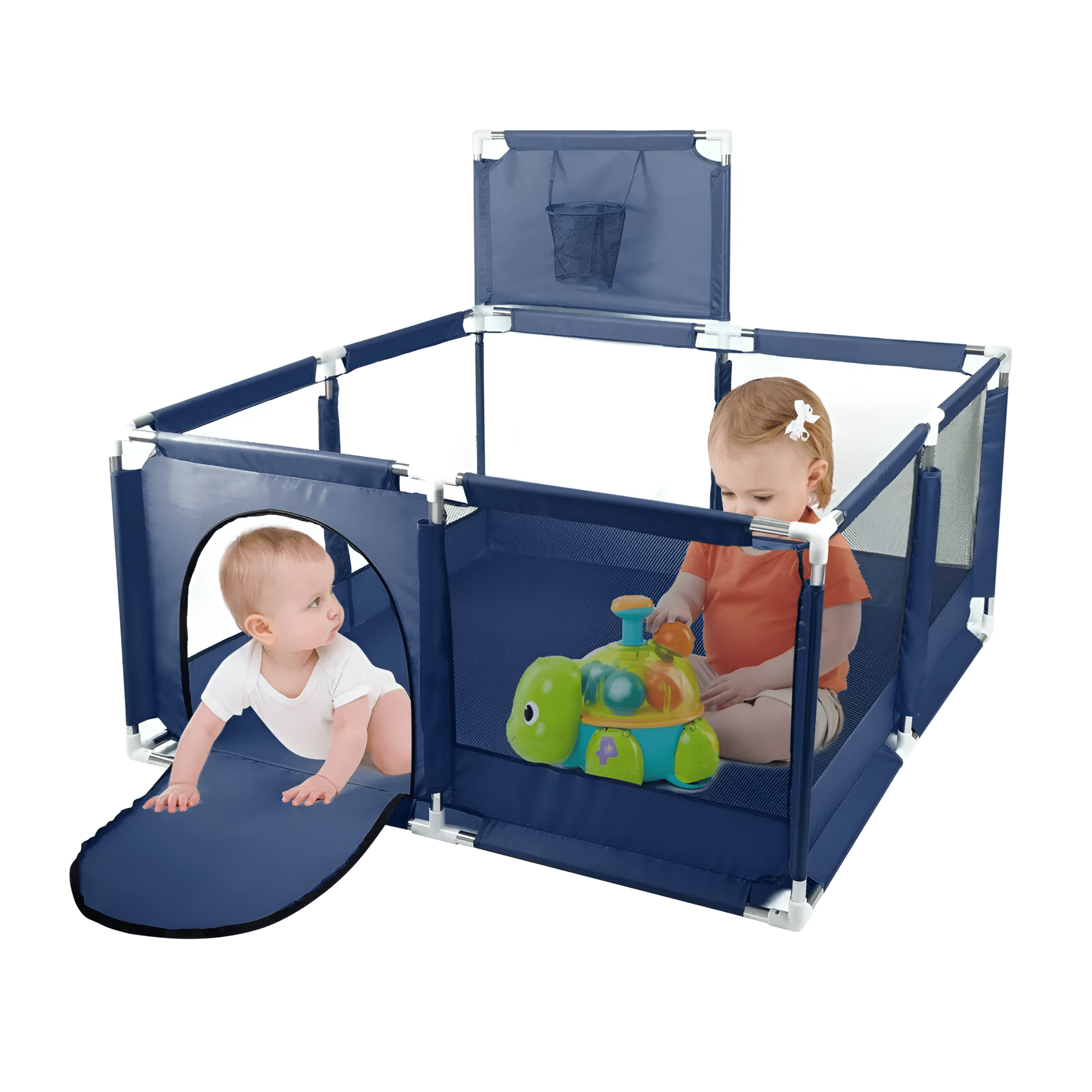 سياج لعب محمول للأطفال - لون أرزق - KIDSBOX