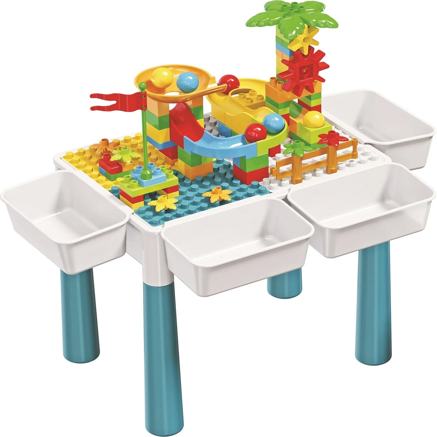 طاولة ليجو مغناطيسية 85 قطعة - KIDSBOX