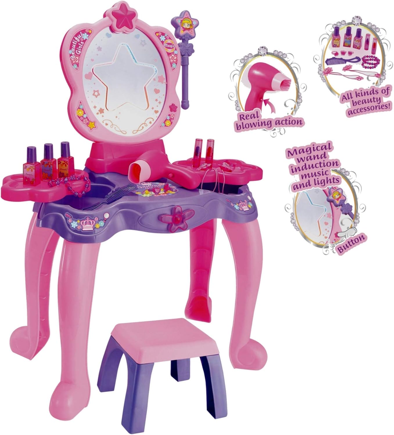 طاولة مكياج الأميرة مع اكسسوارات - KIDSBOX