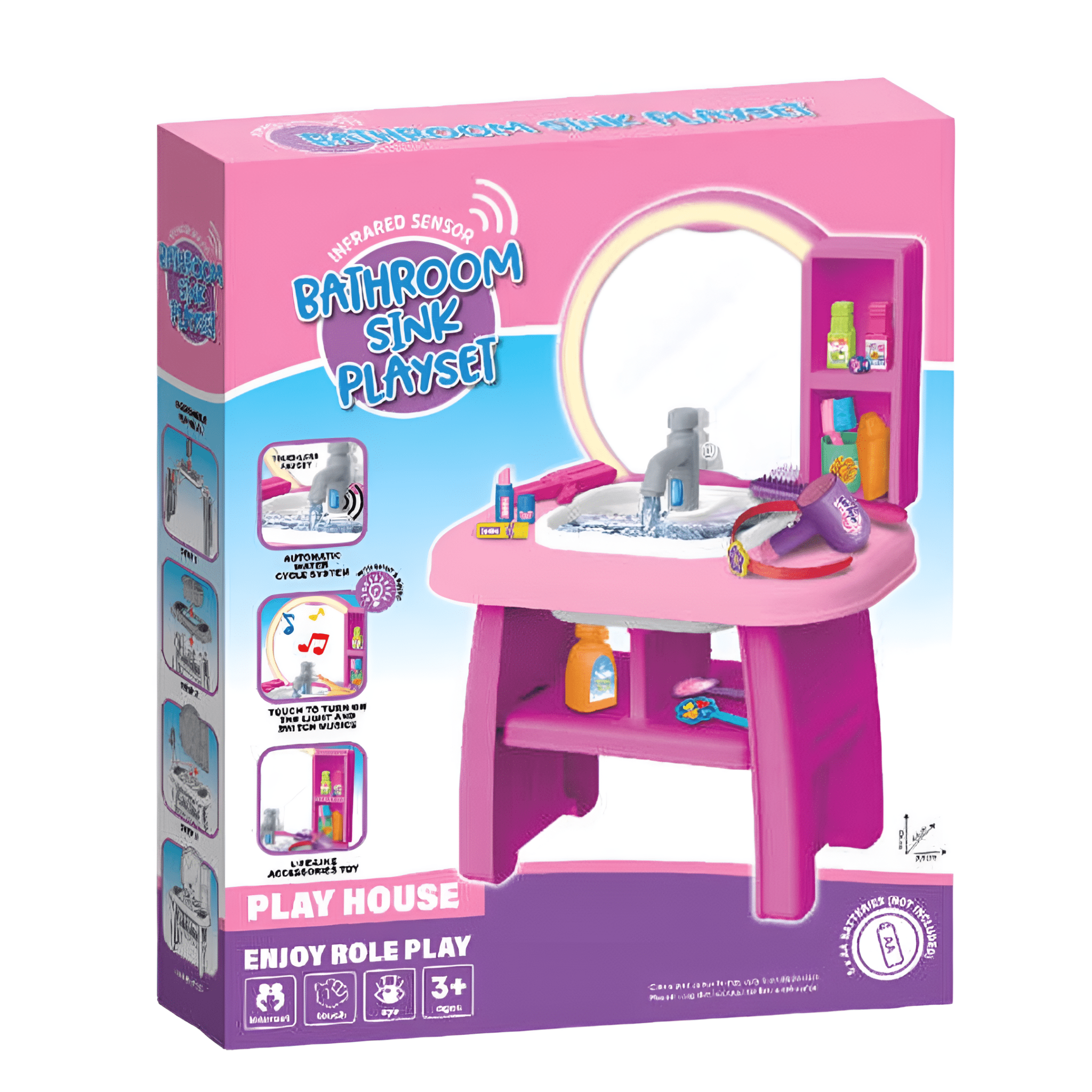 طاولة تزيين مع مرأة وأدوات تجميل - KIDSBOX