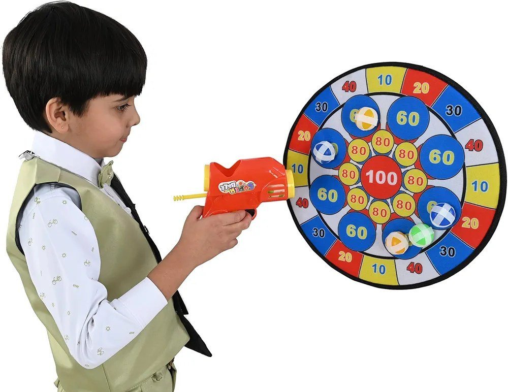 تحدي التصويب بالكرات اللاصقة مع مسدسين - KIDSBOX