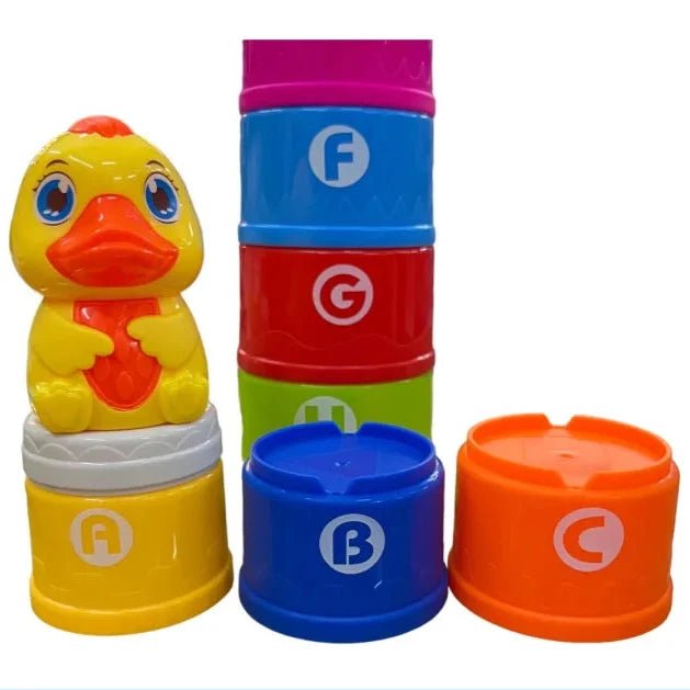 ترتيب الأكواب مع بطة بلون أصفر - KIDSBOX