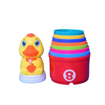 ترتيب الأكواب مع بطة بلون أصفر - KIDSBOX