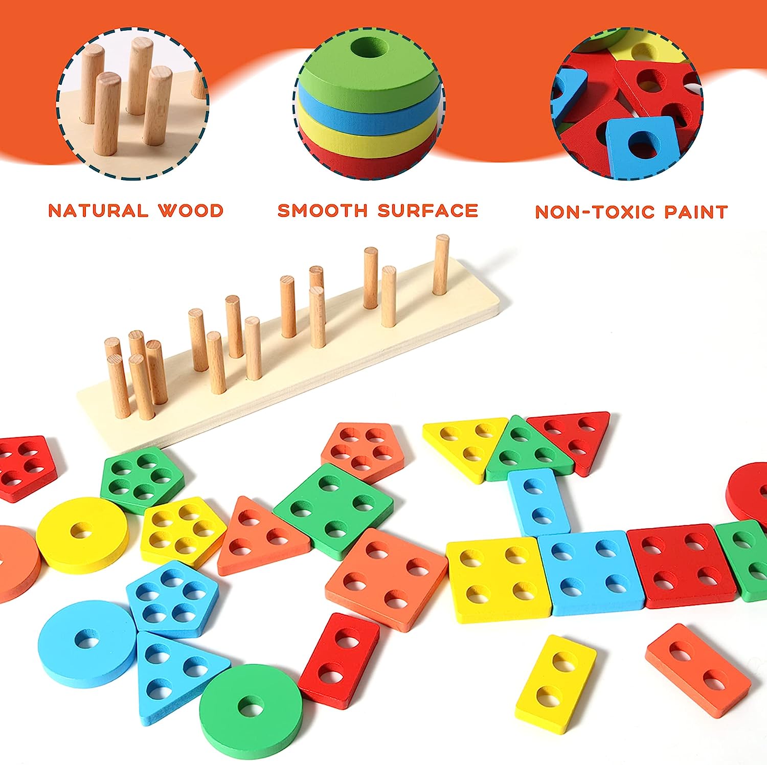 ترتيب اشكال هندسيه خماسى - KIDSBOX